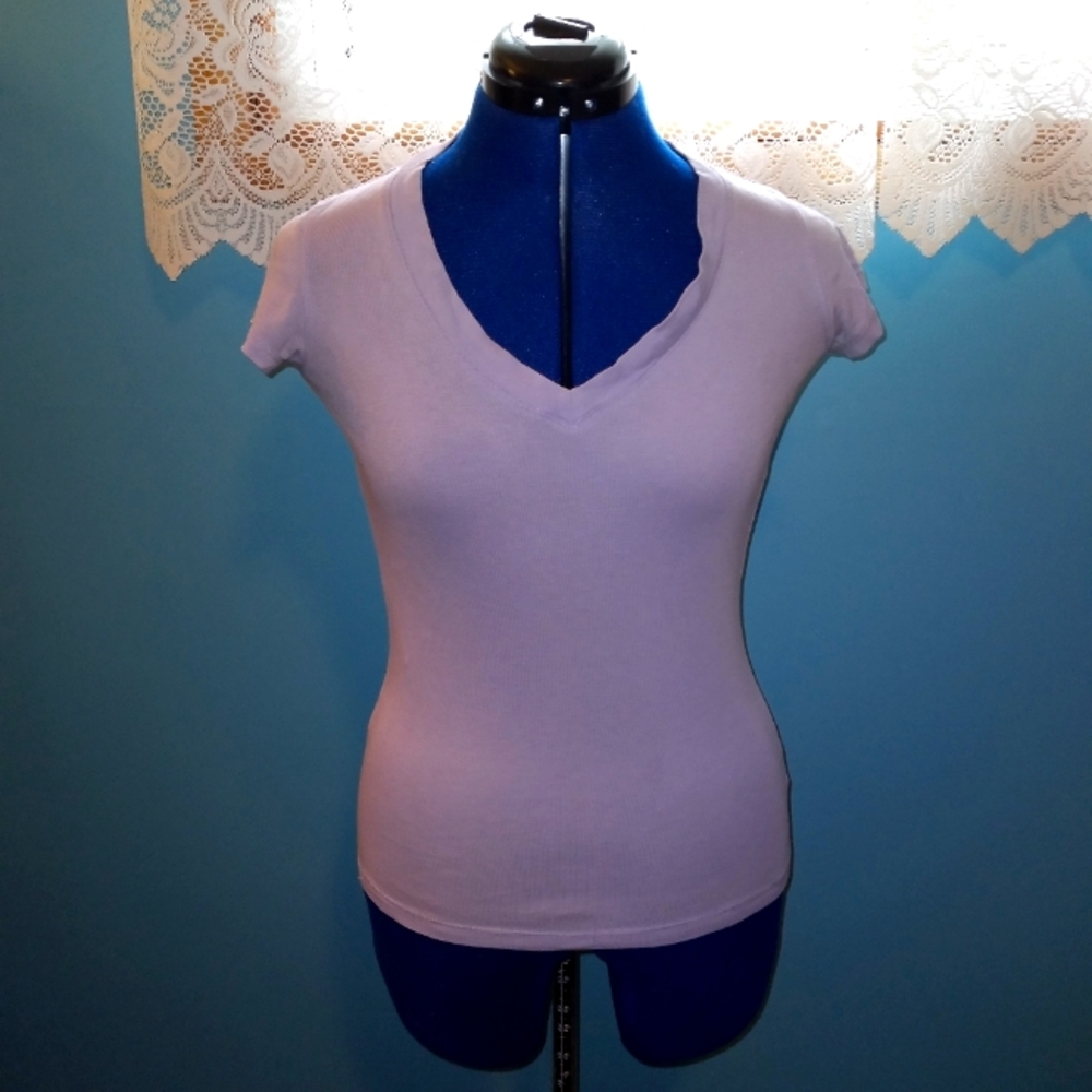 I think GAP lavender short sleeve v-neck tee